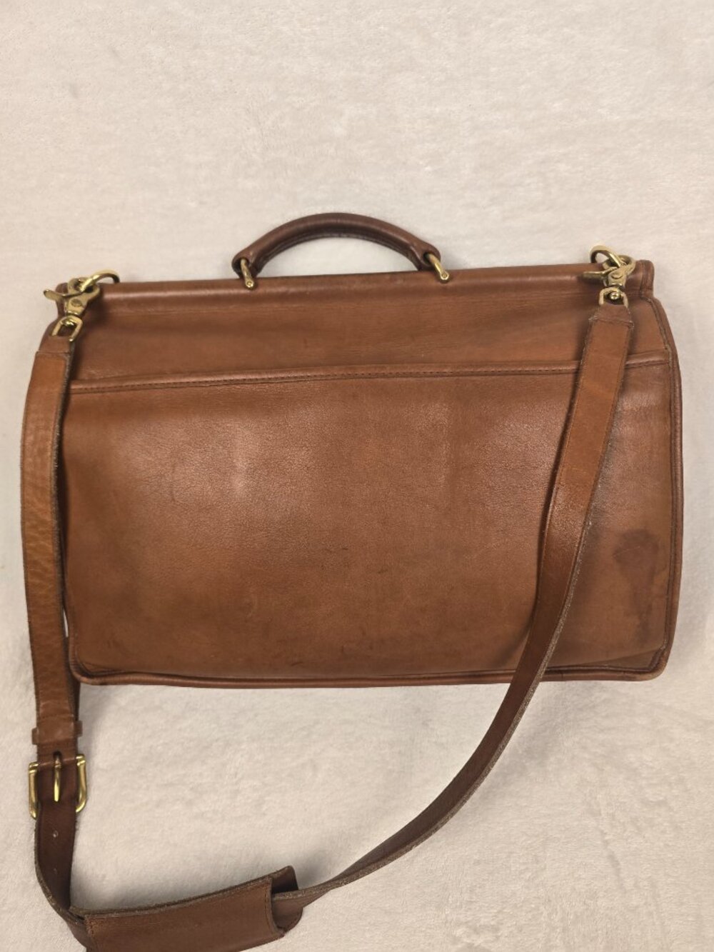 Vintage Coach Brown Kensington Satchel – Double Front Pocket – Gold-Tone Hard - Picture 2 of 7